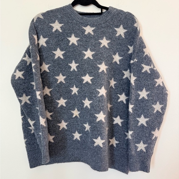 ADORA Starry Night Blue and Cream Sweater - Picture 1 of 6